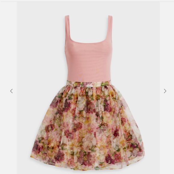 ALICE + OLIVIA Chara Mixed Media Mini Dress - Picture 2 of 10